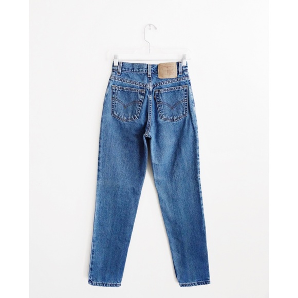 Vtg Levi's 512 Blue High Slim Tapered Jeans fit XS - Picture 2 of 6